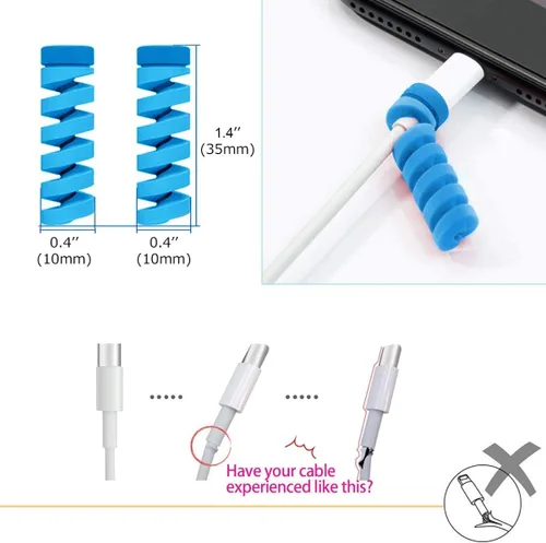 Miniatura 7 de Tapones antipolvo USB C tipo C para puerto de carga, 4 unidades con 2 protectores de cable en espiral compatibles con iPhone 17/16/15 Plus Pro Max