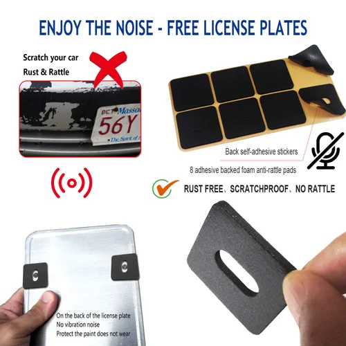 Miniatura 5 de ZXFOOG Tornillos antirrobo para placa de matrícula, kits de sujetadores de pernos de acero inoxidable para soporte de marco de etiqueta