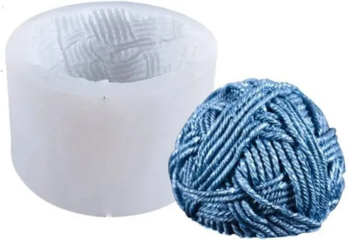 Miniatura 24 de Moldes de vela de hilo de silicona 3D para hacer velas, bricolaje, suéter, tipo piedra, molde de silicona, para hornear, hacer resina de cera
