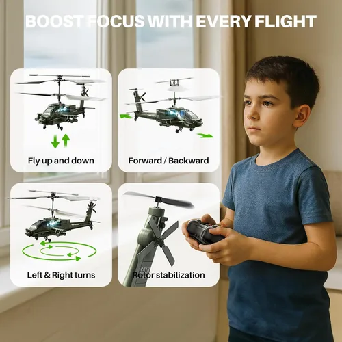 Miniatura 10 de SYMA Helicópteros RC, S51H, helicóptero de control remoto de 2.4 GHz, juguetes militares del ejército para niños y niñas con retención de altitud