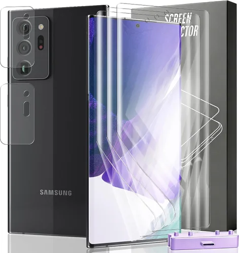 Miniatura 48 de Paquete de 3+2 protectores de pantalla de vidrio templado para teléfono (2a) / (2a) Plus con protector de lente de cámara, dureza 9H, película