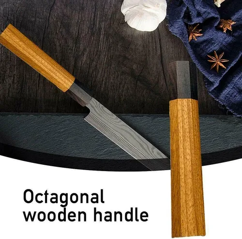 Miniatura 3 de 1PC cuchillo de cocina de estilo japonés mango octogonal asas Safflower Cuchillos