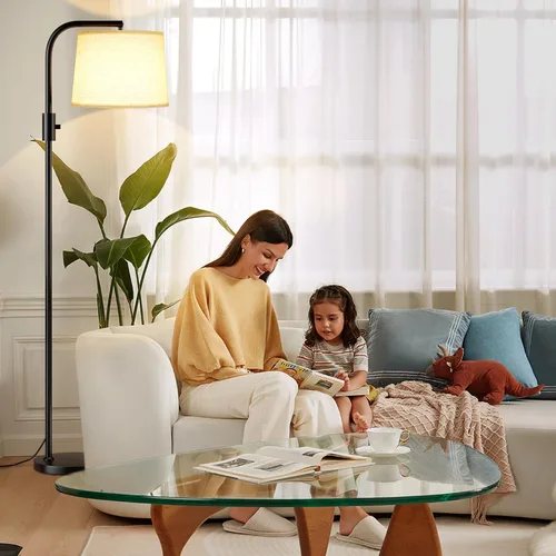 Miniatura 6 de Ambimall Lámpara de pie totalmente regulable - Lámparas de pie de 9W con bombilla LED incluida, lámparas de pie para sala de estar con cabezal R