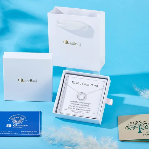 Miniatura 14 de Collar para mujeres y niñas, collar de círculos de plata de ley, collar de fuerza de coraje, guerreros, ideas de regalos