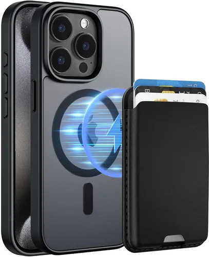 Miniatura 25 de Funda magnética para iPhone 12 Pro Max, cartera magnética desmontable con soporte para tarjetas, [compatible con MagSafe] grado militar, a prueba