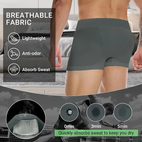 Miniatura 8 de Pantalones cortos de compresión para hombre, paquete de 3/4/5 pantalones cortos de elastano para correr, entrenamiento, deporte, rendimiento, ropa
