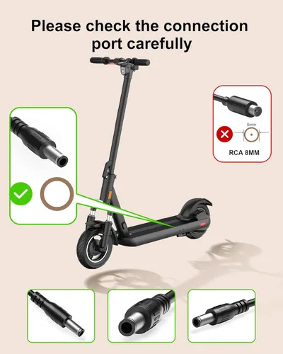 Miniatura 4 de Cargador compatible con patinete eléctrico Gyroor X8, H40, H30 Pro, H30 MAX para niños, patinete eléctrico de batería dual Turboant V8 V 8 Fuente