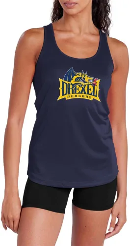 Miniatura 291 de Camiseta deportiva sin mangas oficial de NCAA Collegiate para mujer, con espalda cruzada, colección con logotipo primario