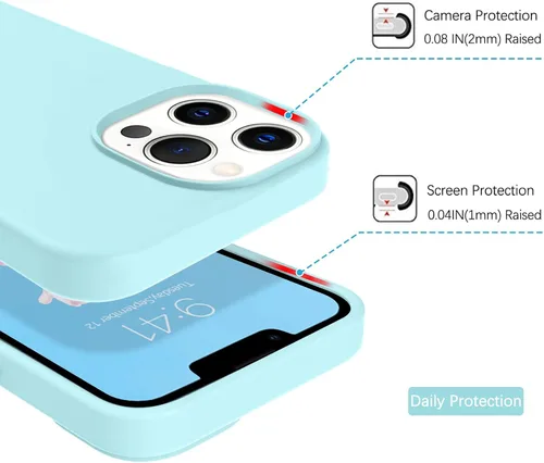 Miniatura 369 de GUAGUA Funda compatible con iPhone 17 Pro Max de 6.9 pulgadas, silicona líquida, goma de gel suave, delgada, forro de microfibra delgada