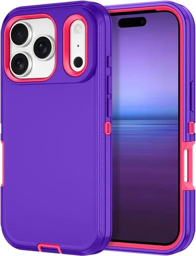 Miniatura 14 de I-HONVA Funda para iPhone 17 a prueba de golpes, a prueba de polvo y caídas, 3 capas de protección de cuerpo completo [sin protector de pantalla]