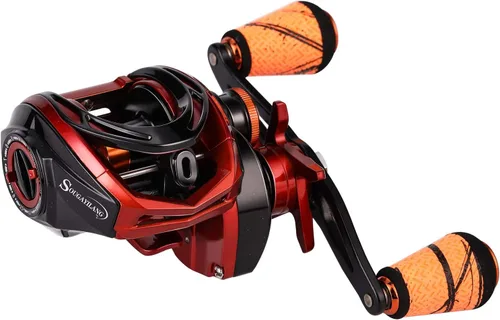 Miniatura 12 de Sougayilang Carretes de Baitcasting - Carrete de Pesca Colorido, Relaciones de Engranajes 8.0:1/7.3:1, 9+1 BB, Sistema de Frenado Magnético B-zurdo