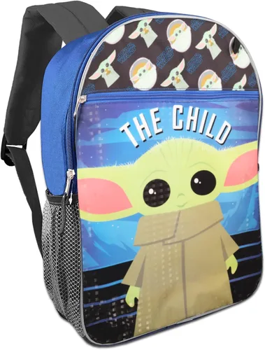 Miniatura 2 de Disney Bundle Star Wars Baby Yoda - Juego de mochila escolar para niños, paquete de 4 piezas con bolsa escolar infantil de 16 pulgadas, bolígrafos
