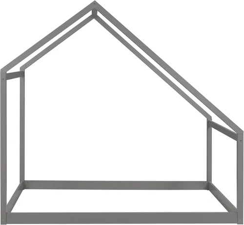 Miniatura 5 de SOFTSEA Cama de plataforma de casa doble, plataforma baja para cama de suelo, fácil montaje