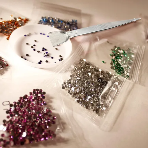 Miniatura 6 de Honoson Juego de 5 cucharadas de cuentas para manualidades, joyería artesanal, juego de cucharas de diamante con cucharas y mini pala, práctico