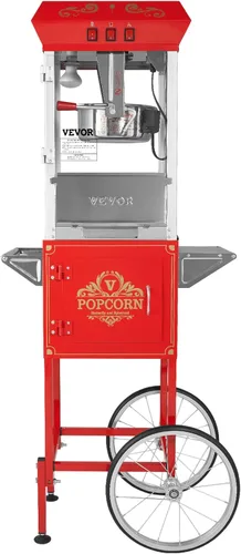 Miniatura 11 de VEVOR Máquina Comercial de Palomitas de Maíz, Hervidor de 8 Oz, Fabricadora de Palomitas de 850 W sobre Ruedas para 48 Tazas por Lote, Estilo Teatro