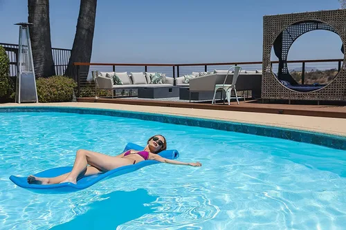 Miniatura 6 de Cococabana Flotador de espuma de vinilo de 74 pulgadas para piscinas y lagos Azul Pacífico
