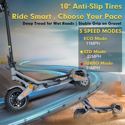 Miniatura 3 de Scooter eléctrico para adultos, 5600 W/1500 W/1200 W/800 W, scooter eléctrico rápido, 46/40/35 MPH velocidad máxima, batería de 27 Ah/20.8 Ah/15.6