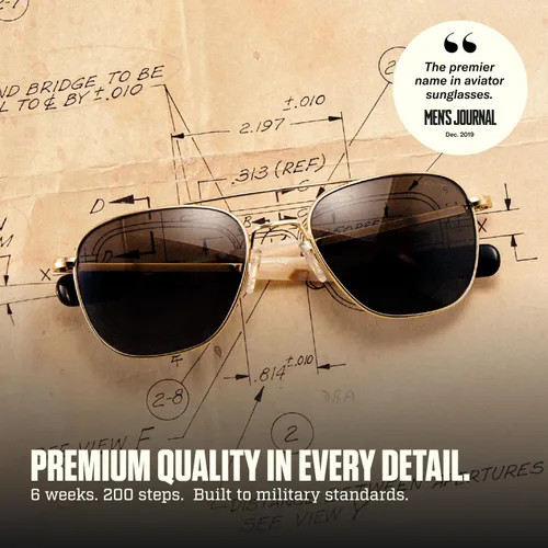 Miniatura 3 de Randolph Eyewear Aviator Sunglasses for Men & Women – Non-Polarized & Polarized Lenses Bright Chrome UV Protection Sunglasses