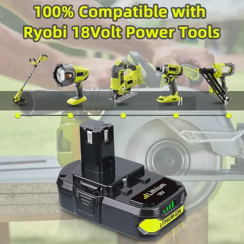 Miniatura 4 de Masione Reemplazo 2P 3.6Ah para batería Ryobi de 18 V de litio compatible con batería Ryobi P108 P102 P103 P104 P105 P107 P109 P122 18 voltios