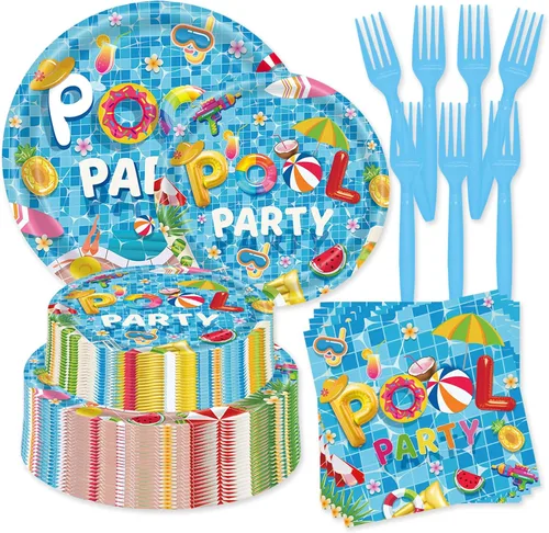 Miniatura 9 de Juego de 250 platos y servilletas florales rosas, 50 invitados, juego de vajilla desechable festoneada rosa y blanco, platos de papel vintage
