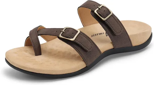 Miniatura 12 de Athlefit Sandalias ortopédicas para mujer con soporte de arco ajustable y cómodas para caminar