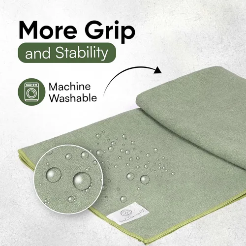 Miniatura 5 de Toalla para Esterilla de Yoga – Toalla de Yoga de Microfibra de Doble Cara – Toalla de Yoga Caliente Absorbente del Sudor Antideslizante – Ligera