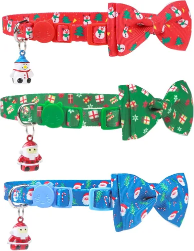 Miniatura 18 de PUPTECK Collar de gato con campanas, collar de gatito ajustable para niñas y niños pequeños, cachorro, conejito, bonito accesorio de disfraz