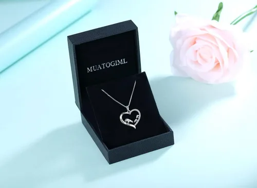 Miniatura 7 de Regalo para el día de la madre, plata de ley 925, collar con colgante de corazón de amor, mamá, oso, panda, elefante, perezoso, animales, collares