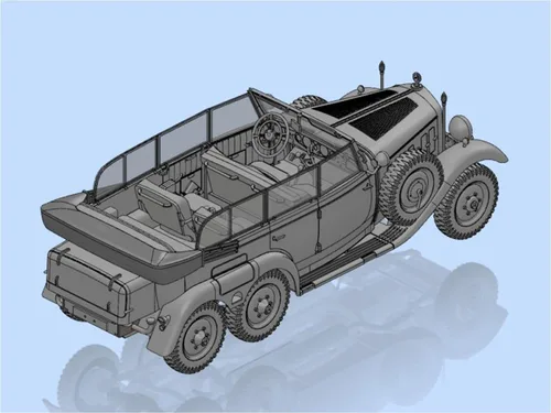 Miniatura 3 de ICM Modelos G4 1939 Producción Coche alemán con kit de construcción de pasajeros