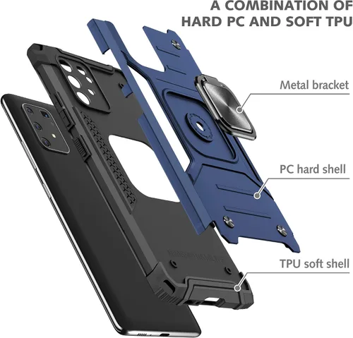 Miniatura 8 de Asuwish Funda para teléfono Samsung Galaxy S10 Lite con protector de pantalla de vidrio templado y soporte para anillo híbrido, accesorios de celda
