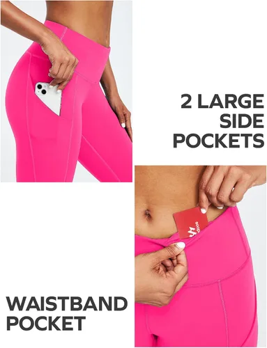 Miniatura 8 de Ewedoos - Leggings con bolsillos para mujer, de talle alto, pantalones de yoga, pantalones de entrenamiento, con levantamiento de glúteos