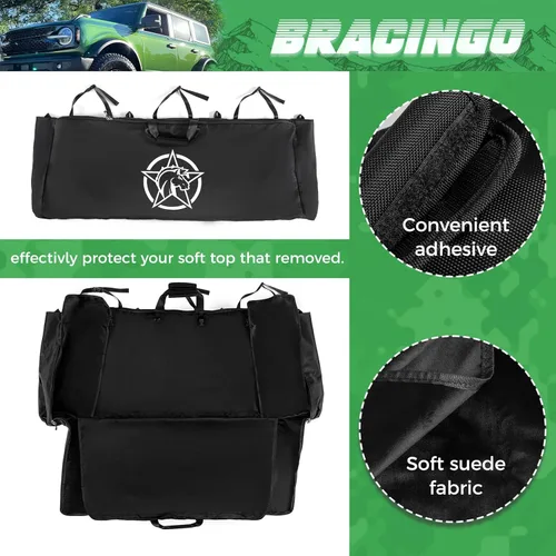 Miniatura 4 de Bolsa de almacenamiento de ventana superior suave para Ford Bronco de 4 puertas con techo suave 2021-2025, bolsa de protección de almacenamiento