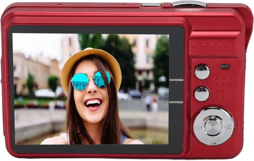 Miniatura 10 de Cámara digital, cámaras 4K para fotografía, cámara compacta con zoom digital 8X, pantalla grande 2.7, cámara de vlogging 4K para fotografía de Rosado