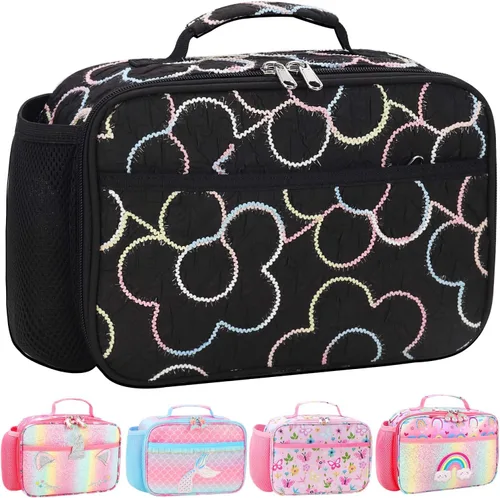 Miniatura 44 de RHCPFOVR Lonchera para niños – Lonchera aislada para niños y niñas, bolsa de almuerzo lavable y lonchera reutilizable para niños pequeños a prueba