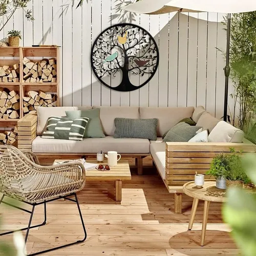 Miniatura 4 de Remenna Arte de pared de metal, árbol de la vida, decoración de pared de 23 pulgadas, árbol genealógico de metal, para colgar en la pared