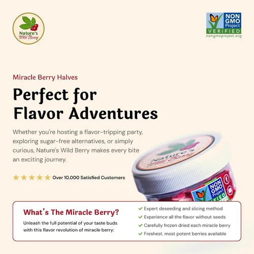 Miniatura 6 de El Tarro de Viaje, Baya Milagrosa Como se Vio En TV y TikTok, Fruta Ledidi Premium de Nature's Wild Berry, Convierte lo Agrio en Dulce con Bayas que