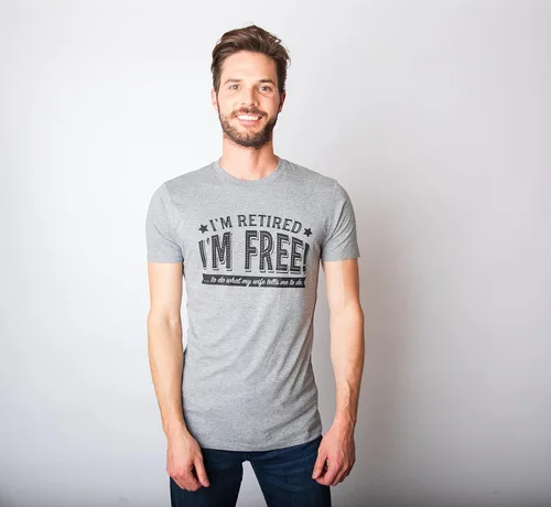 Miniatura 3 de Camiseta divertida de jubilación con texto en inglés Im Retired Im Free to Do What My Wife Tells Me
