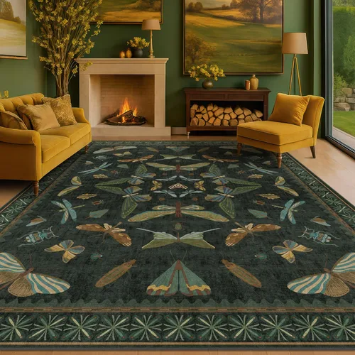 Miniatura 35 de Hazo Haus Alfombra de Baño Bohemia Lavable 2x3, Alfombras Pequeñas para Cocina, Tocador, Puerta Principal Entrada Interior, Antideslizante Pelo Bajo