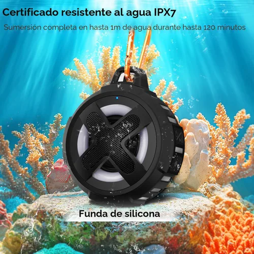 Miniatura 2 de Altavoz Pro Bike actualizado, con soporte para manillar profesional, Bluetooth V5.4, IPX7 impermeable, funda de silicona, navegación por