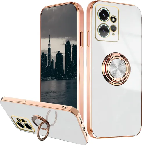 Miniatura 12 de Compatible con Redmi Note 12 4G Case Ring Holder Magnet Green, para Xiaomi Redmi Note 12 4G Funda de teléfono de silicona a prueba de golpes Púrpura