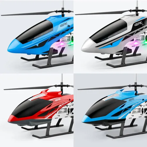Miniatura 4 de Helicóptero Rc resistente a la caída grande rojo 3.5 canales de control remoto helicóptero juguetes regalo con luz LED noche