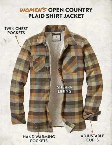 Miniatura 7 de Legendary Whitetails Chaqueta tipo camisa abierta para mujer, de estilo rústico