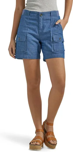 Lee Pantalones cortos tipo cargo de 6 pulgadas para mujer, de tiro medio, ajuste relajado