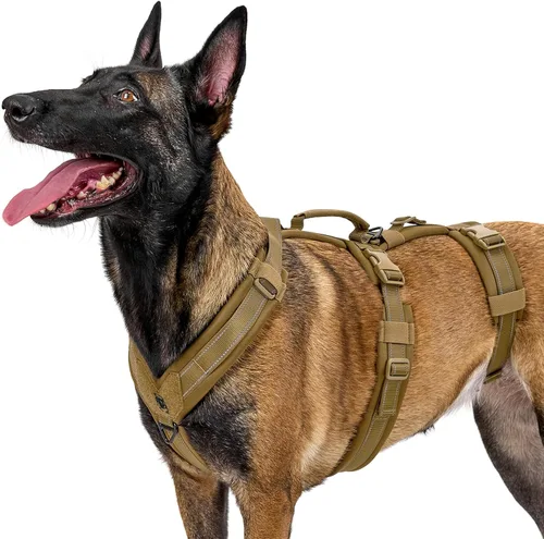 Miniatura 11 de OneTigris - Arnés para perro, chaleco para perro con acolchado suave sin tirones, nylon táctico ajustable duradero de alta resistencia para perros