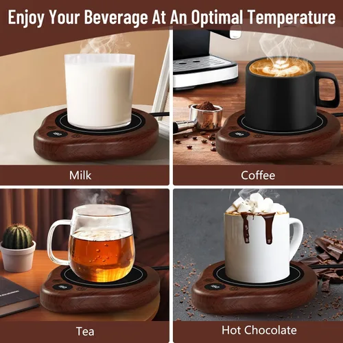 Miniatura 5 de Calentador de Tazas, Calentador de Tazas de Café con 3 Ajustes de Temperatura, Calentador de Café con Ajustes de Tiempo de 2-12H, Calentador