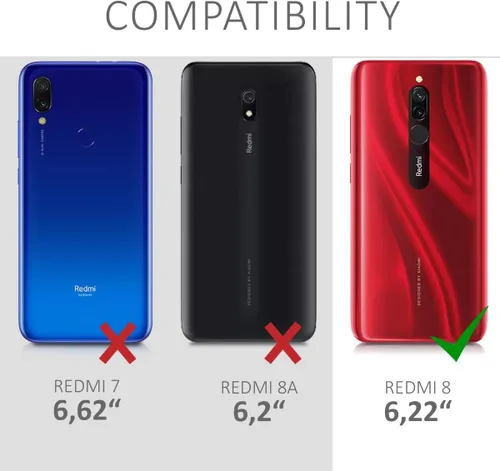 Miniatura 6 de kwmobile Funda compatible con Xiaomi Redmi 8 - Funda protectora delgada para teléfono TPU - Acabado mate suave - Negro mate