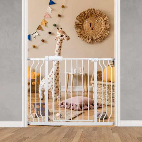 Miniatura 20 de HOOEN - Puerta de bebé extra ancha para escaleras, puertas, pasillos, puerta de tensión, puerta de bebé, caminar a través de puertas para niños
