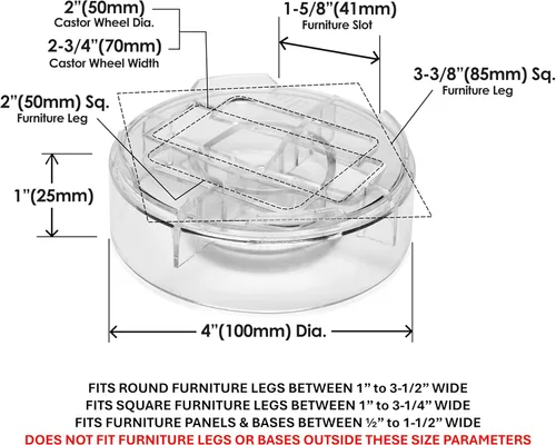 Miniatura 5 de Slipstick CB658 Stack-Its - Elevadores de cama ajustables de 1 pulgada (juego de 8) elevadores de altura de 1 pulgada, 2 pulgadas o 3 pulgadas