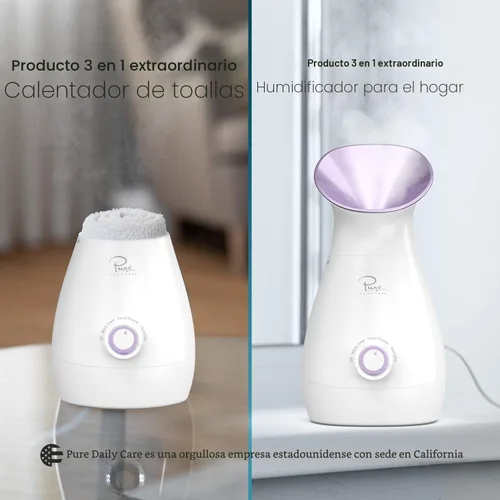 Miniatura 6 de NanoSteamer - Vaporizador facial nano iónico grande 3 en 1 con control preciso de temperatura - Humidificador - Desobstruye los poros - Puntos