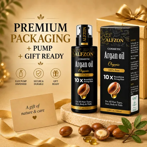 Miniatura 9 de Aceite de argán marroquí 100% puro USDA orgánico prensado en frío sin refinar – Tratamiento hidratante profundo para cabello seco y dañado, rizado